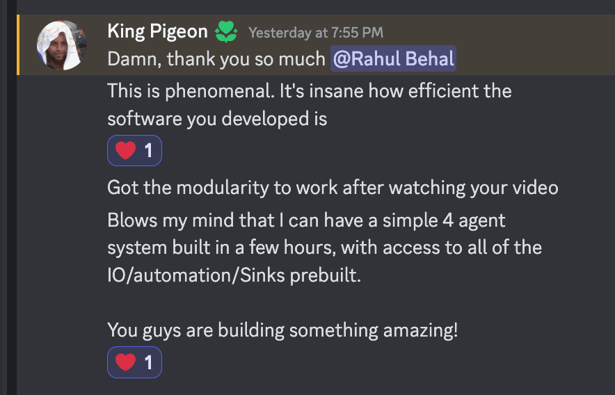 A customer post recommending Gumloop